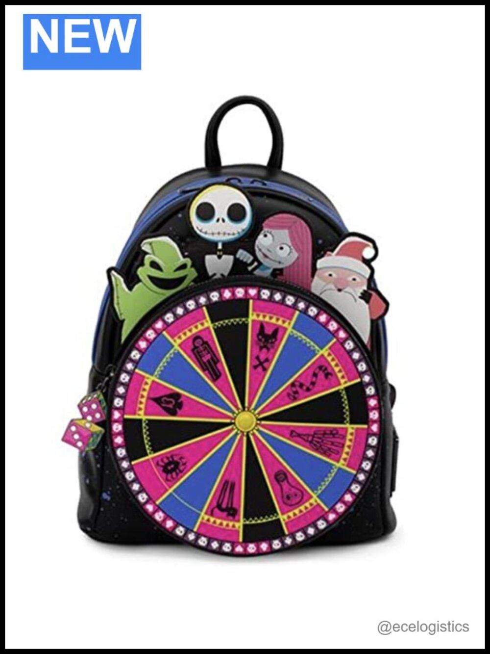 Loungefly Disney Nightmare Before Christmas Oogie Boogie Wheel Faux Leather